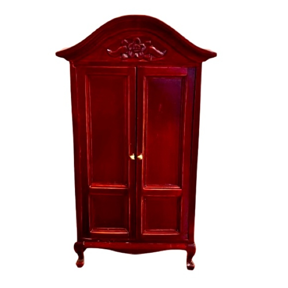 BOMBAY CO. Vintage Miniature Dollhouse Mahogany Armoire 1:12 Size